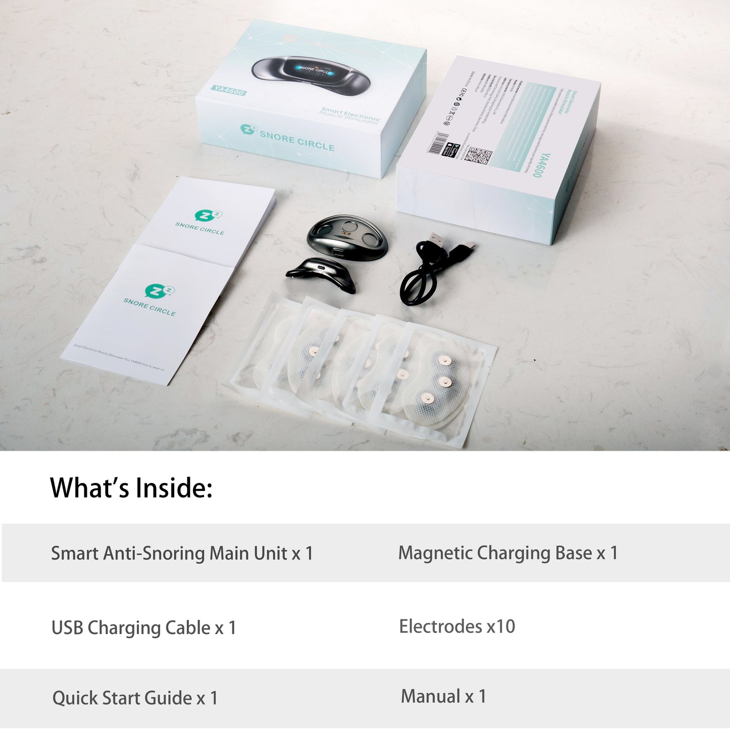 YA4600 New Upgraded Smart Electronic Muscle Stimulator Anti Snoring Device