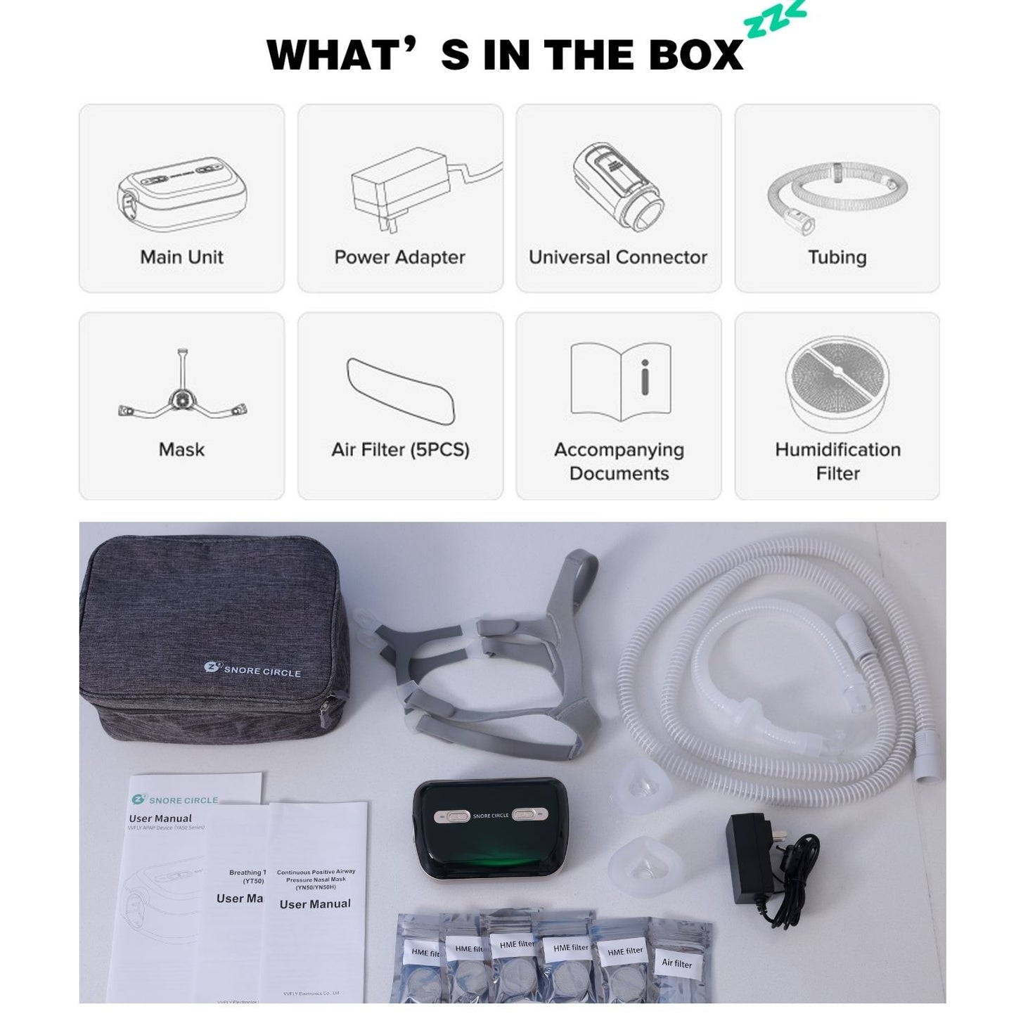 YA50Pro New Upgraded Portable Fully Automatic Whisper-Quiet APAP Device