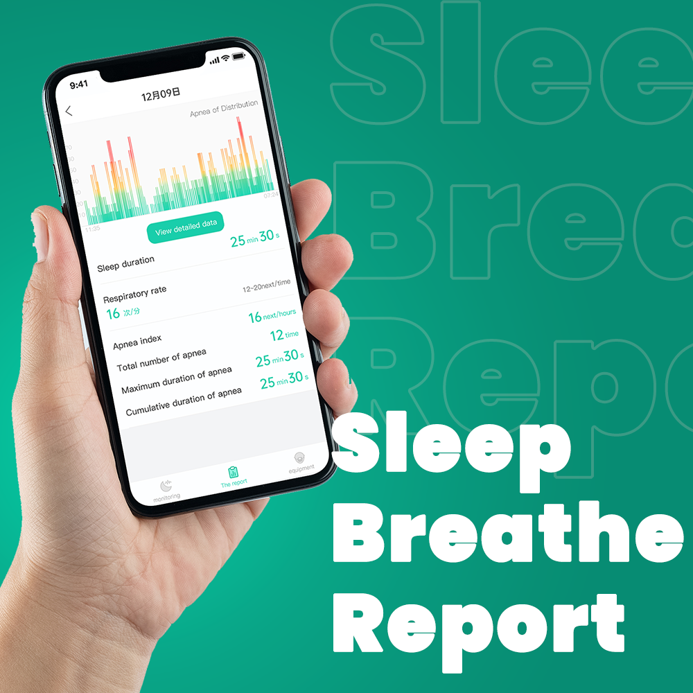 YS21 Sleep Breathing Monitor with APP Sleep Analysis Report
